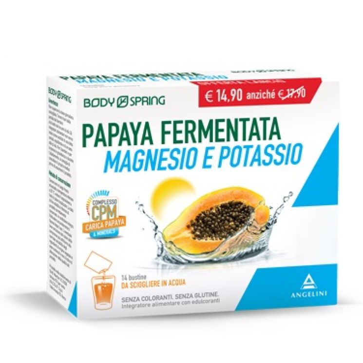 Body Spring Papaya Fermentata Magnesio e Potassio 14 Bustine